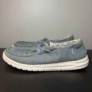 Hey Dude Wendy Women's Slip On Shoes Size 9 Sparkling Blue Stone 121410711